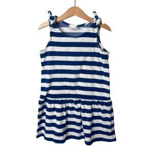 Hanna Andersson Blue Striped Terry Dress
